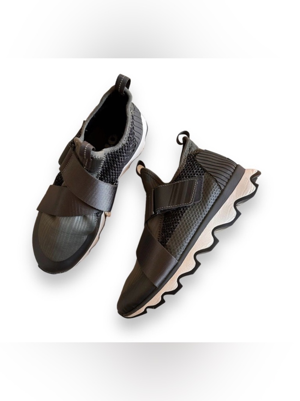 Sorel Women's Slip-On Knit Sneaker in Black and Gray - Picture 2 of 16